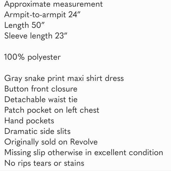 Host Pick 1. State Snake Print Maxi Dress Grey 1x - Picture 13 of 13